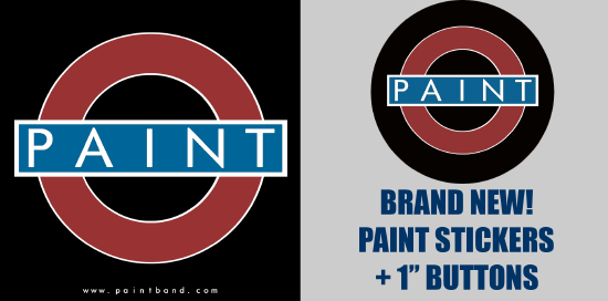 Paint Stickers and Buttons -- Brand New!
